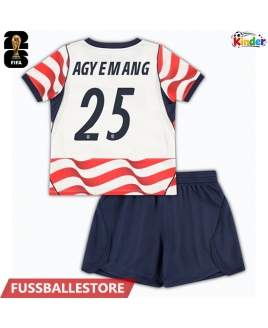 Günstige Vereinigte Staaten Patrick Agyemang #25 Heimtrikotsatz Kinder WM 2026 Kurzarm (+ Kurze Hosen)